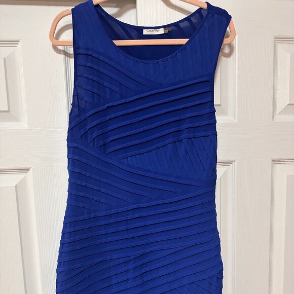 Calvin Klein Blue Bodycon Dress - Picture 1 of 5